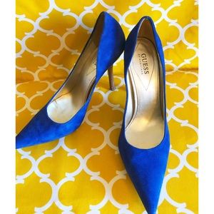 Guess by Marciano Blue Suede Pumps